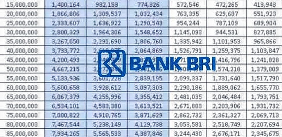 Tabel Angsuran BRI 2025 Non KUR, Fleksibel Buat Modal Usaha atau Renovasi Rumah, Tenor 10 Tahun!