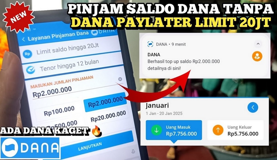 Butuh Dana Darurat, Segera Aktifkan Fitur Pinjam Saldo di Aplikasi DANA untuk Dapatkan Limit Hingga 20 Juta