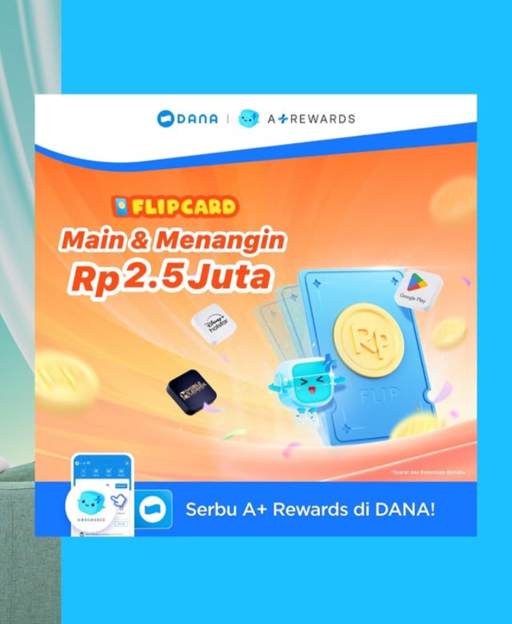 Main Game Dapat Uang! Flipcard DANA Bagi-bagi Saldo Gratis Hingga Rp 2,5 Juta, Simak Caranya Biar Menang!