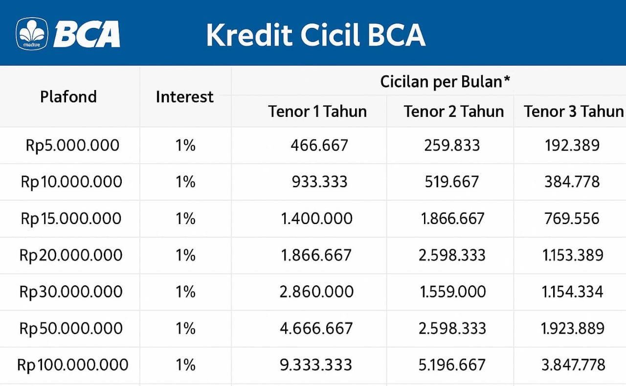 Mau Pinjam Rp100 Juta Tanpa Jaminan di BCA? Bisa! Cek Syarat Lengkap dan Simulasi Cicilannya!
