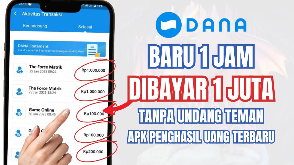 Dapat Saldo Dana Rp500 Ribu Tanpa Kerja Berat! Begini Cara Menghasilkan Uang Cepat di Tahun 2025