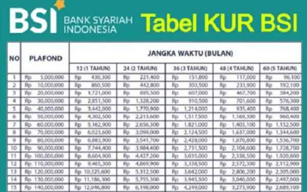 Skema Pembiayaan Pinjaman KUR BSI Plafon Rp500 Juta: Dapatkan Cicilan Rp45 Ribu Tanpa Terbebani Bunga
