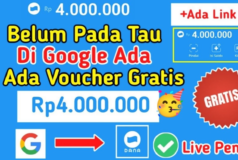 Klaim Saldo Dana Gratis dari Google Hingga 4.0000.000 Rupiah, Tanpa Syarat Langsung Cair ke E-wallet
