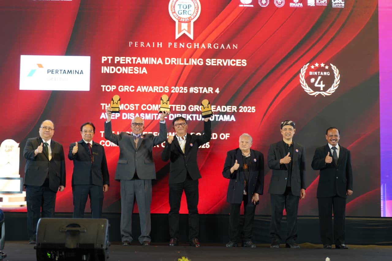 Pertamina Drilling Sabet 3 Penghargaan pada TOP GRC Awards 2025