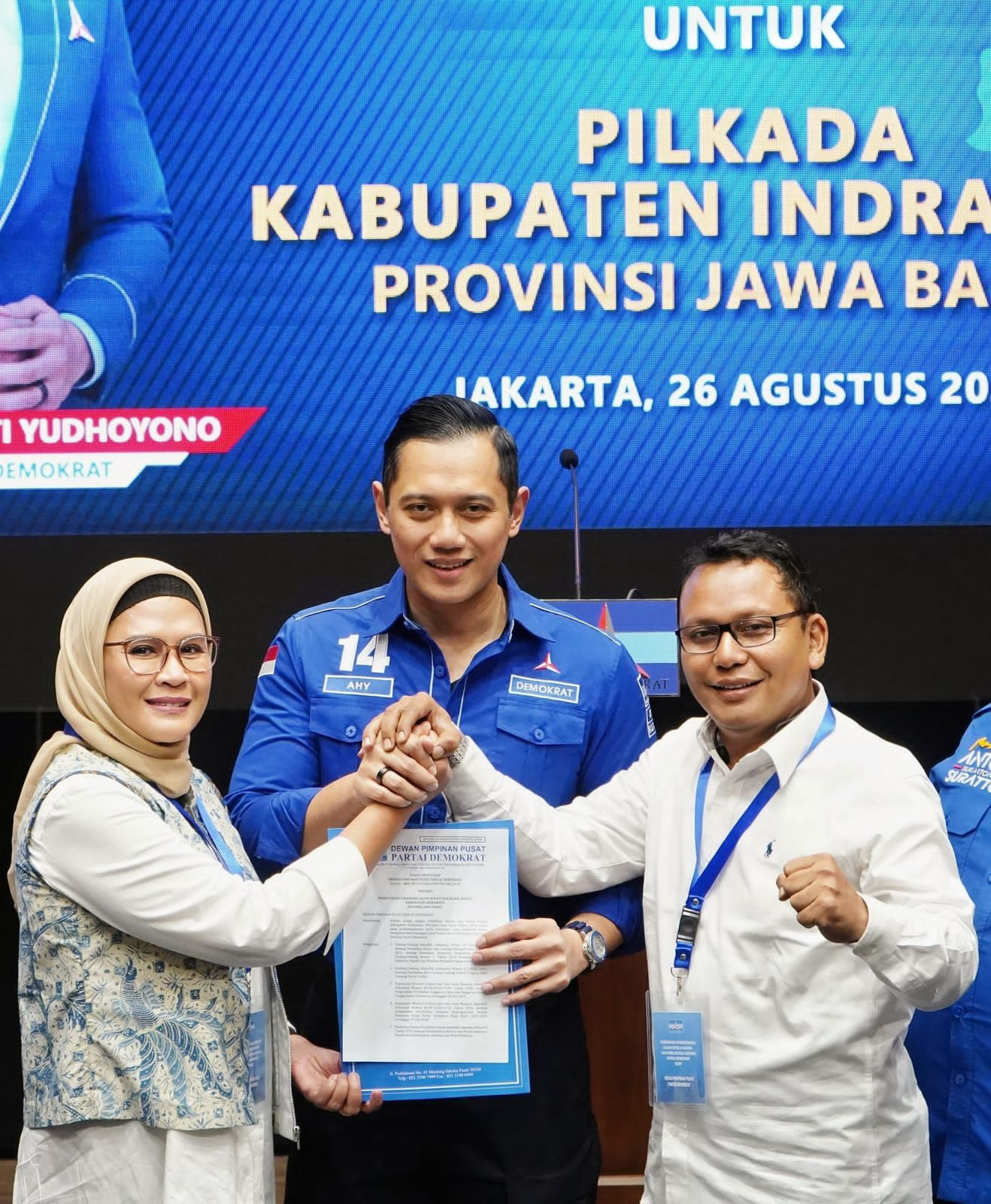 Partai Demokrat Berikan Rekom kepada Pasangan Nina-Tobroni