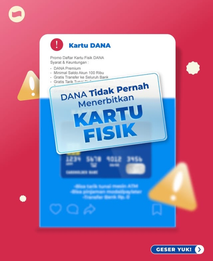 Waspada Modus Penipuan Baru! DANA Tidak Punya Kartu Fisik, Ini Fakta yang Harus Kamu Tahu!