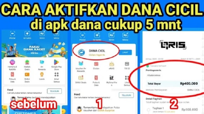 Aktifkan Fitur Dana Cicil di Aplikasi DANA, Dapatkan Pinjaman 2 Juta Tanpa Perlu KTP dan BI Checking