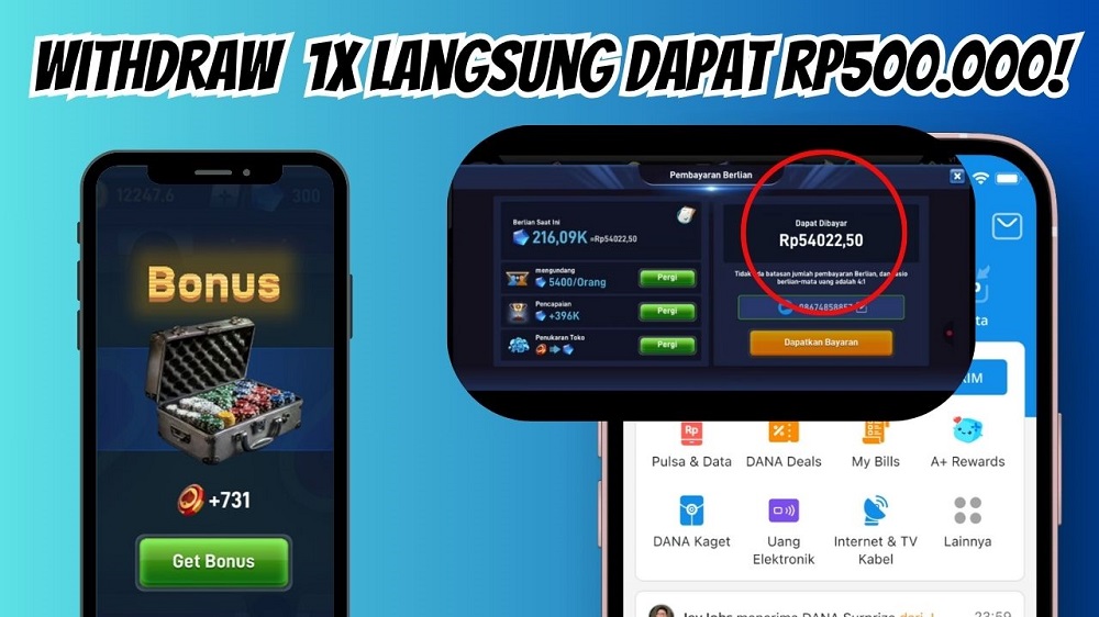 Satu Kali Withdraw Langsung Dapat Saldo Dana Gratis Rp500.000! Saldo Dana Kaget Gratis Hari Ini Dari Main Game