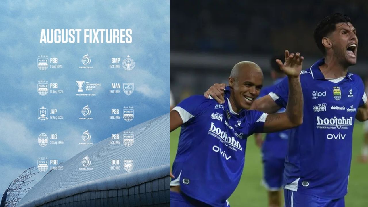 Jadwal Persib Bandung Bulan Agustus 2025: Hadapi 4 Pertandingan Super League dan Satu Kompetisi Asia!