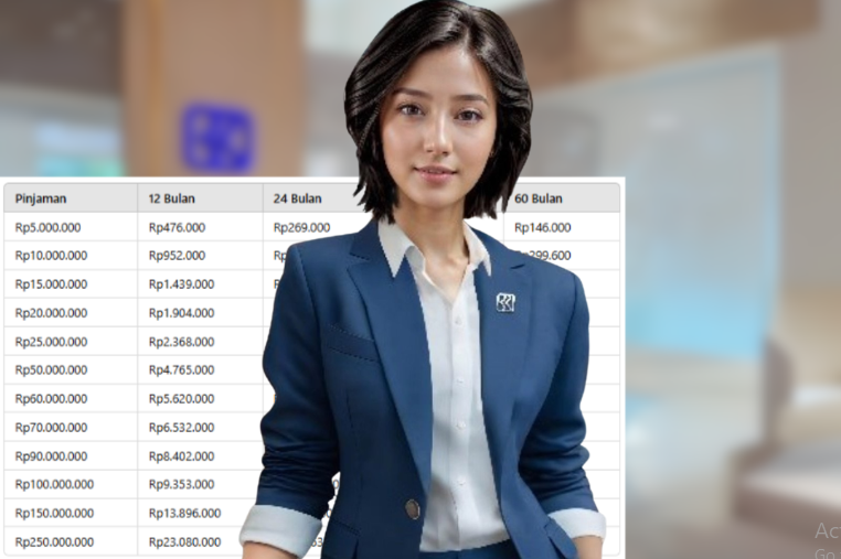 Plafon Besar Suku Bunga Bersaing, Cek Rincian Tabel Angsuran Pinjaman Non KUR BRI 2025 Terbaru Tenor 60 Bulan