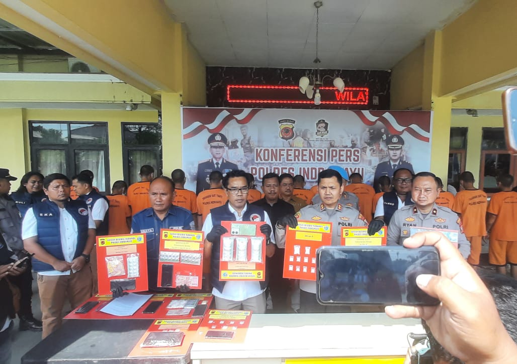 Belasan Pengedar dan Kurir Terjaring Ops Antik Lodaya Polres Indramayu