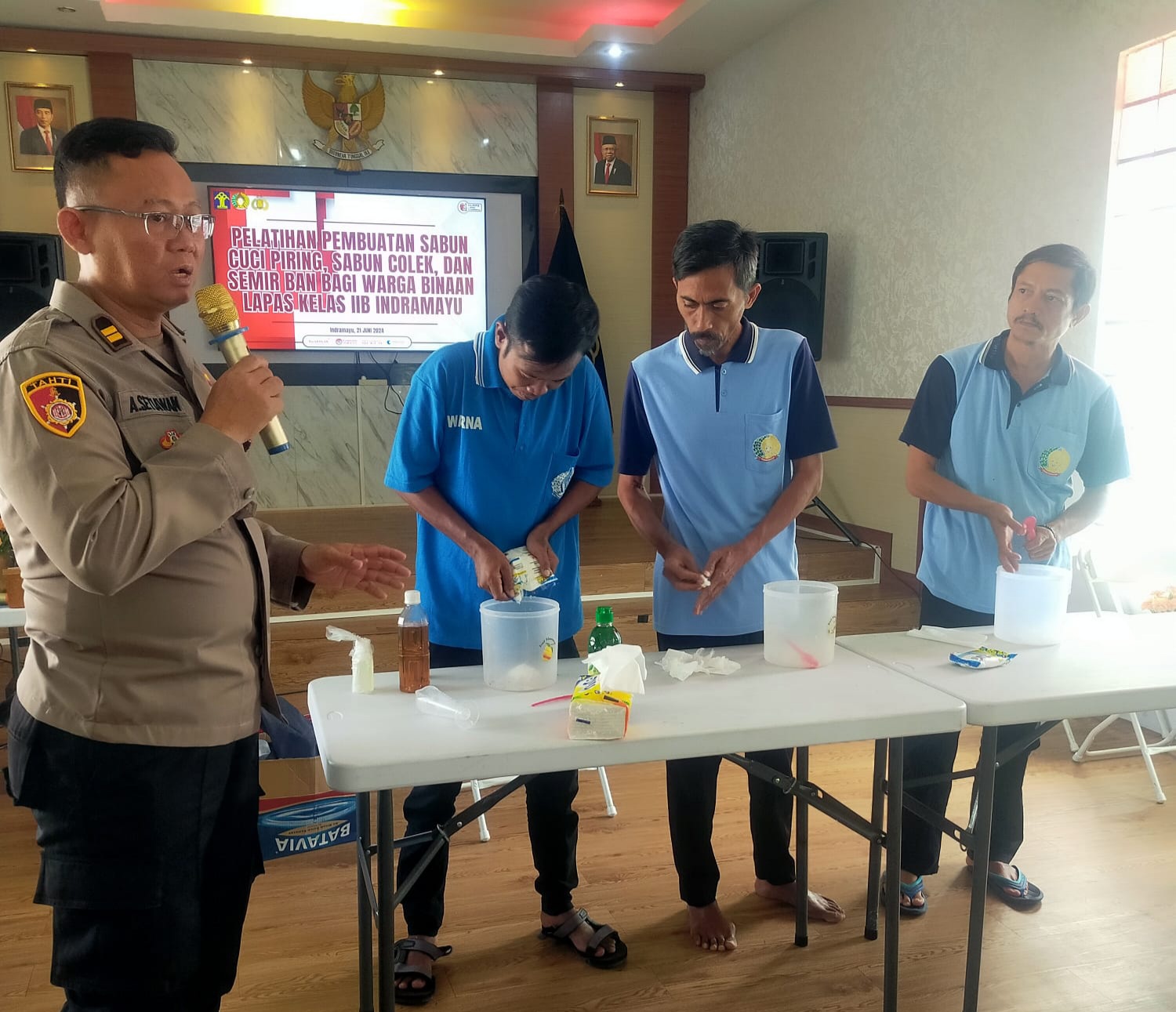 Kolaborasi Polres dan Lapas Kelas IIB Indramayu Gelar Pelatihan IKM Bagi Warga Binaan