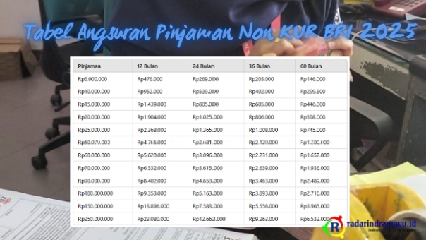 Tabel Pinjaman Non KUR BRI 2025, Bunganya Bervariasi Tapi Relatif Ringan, Simak Penjelasan Berikut Ini! 