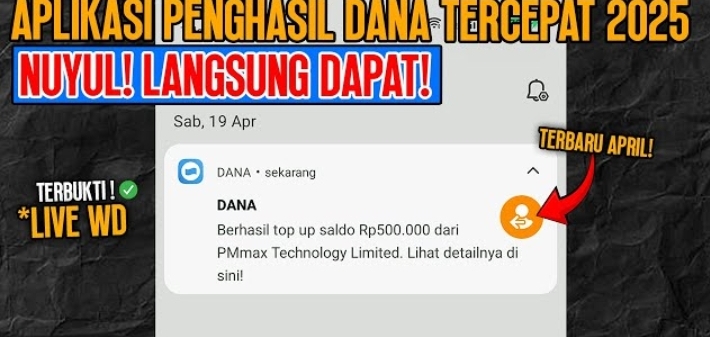 Rp500 Ribu! Langsung Withdraw, Aplikasi Penghasil Saldo DANA Terbukti Membayar Sampai Rp3 Juta