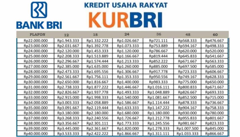 Cicil Mulai 216 Ribuan, Berikut Skema Pinjaman KUR BRI 50 Juta Lengkap dengan Syarat Pengajuan