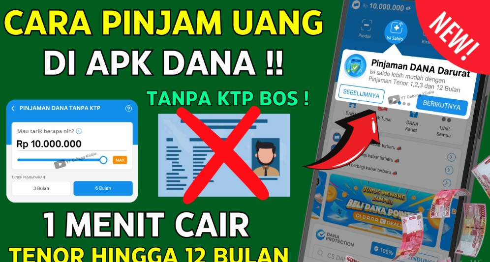 Bukan Fitur Minta Pinjam Saldo DANA Rp1.000.000 Auto ACC, Ini Cara Terbaru Pinjam Uang di DANA Tanpa KTP