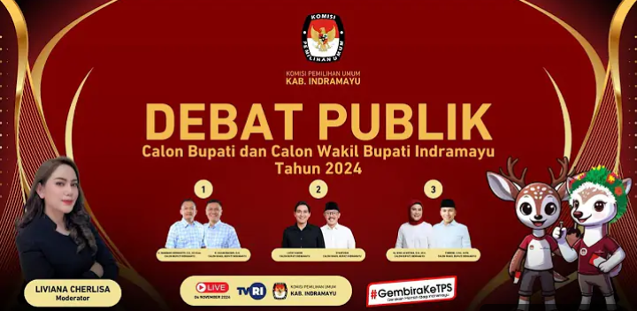 Nanti Malam Debat Publik Cabup-Cawabup, Live Streaming di YouTube KPU Indramayu 