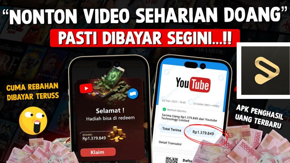 Gokil! Aplikasi Penghasil Uang 2025 Cuan Rp1,4 Juta Masuk ke DANA, Cuma Nonton Video dan Tanpa Undang Teman