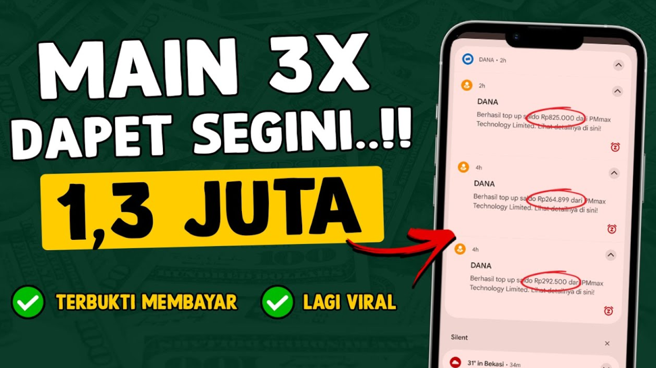 Tidak Perlu Tap-tap Layar dan Hasilkan Rp1.000.000 dari Apk Penghasil Saldo DANA Gratis yang Terbukti Membayar