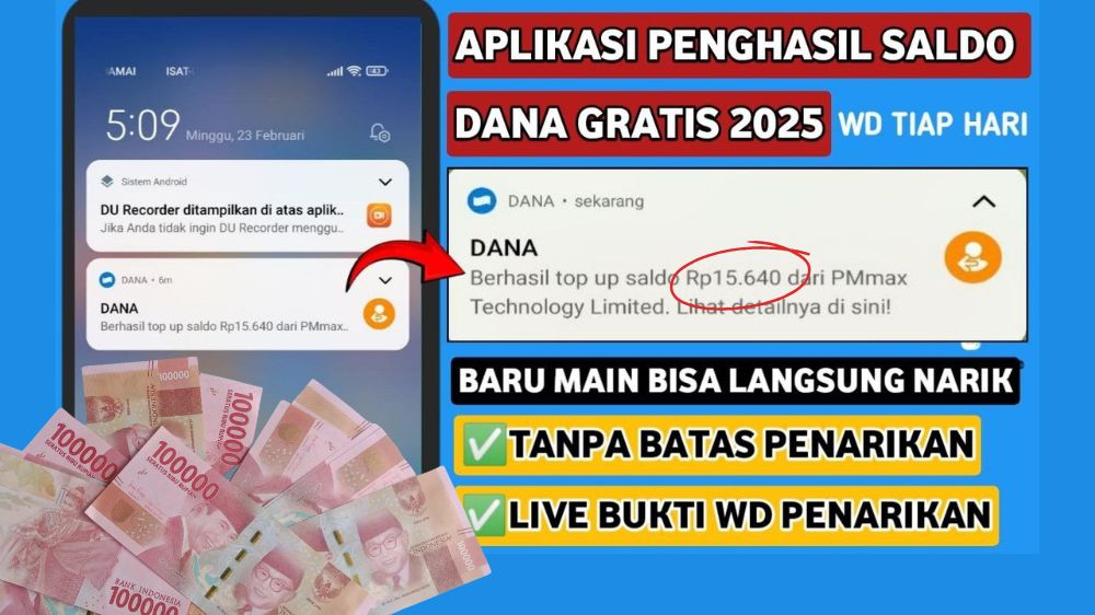 Baru Main Langsung Cair ke E-Wallet ! Tarik Rp15 Ribu Saldo DANA Setiap Hari dari Aplikasi Penghasil Uang 2025
