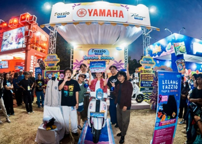Guncang 'Lebaran Skena' Cherrypop 2026! Yamaha Luncurkan Fazzio Special Edition Sunset Blue Lewat Parade Unik