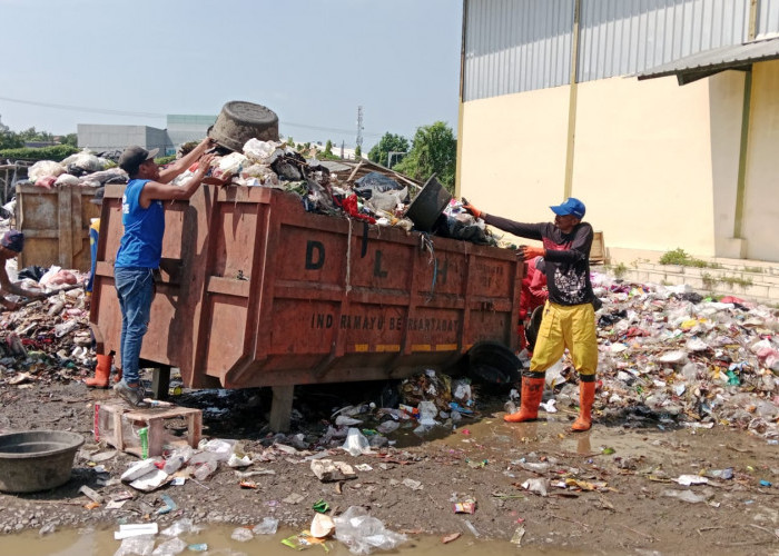 UPTD LH Jatibarang Garcep Angkut Sampah dari TPS Pasar Hewan Jatibarang