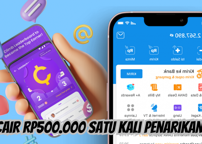 Saldo Dana Gratis Cair Langsung Ke Aplikasi Penghasil Uang Ini, Rp500.000 Ditransfer Ke Dompet Digital Kamu!