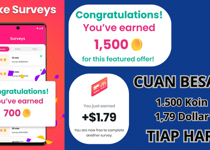 Bukan Rupiah, Aplikasi Penghasil Uang Ini Berikan Kamu Uang Dollar Setiap Kamu Mengisi Survey! 