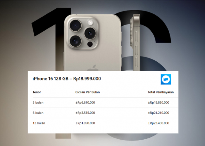 Kredit iPhone 16 Sekarang Pakai Dana PayLater, Bunga Flat 2,6 Persen per Bulan Aja! Simak Cicilannya Disini