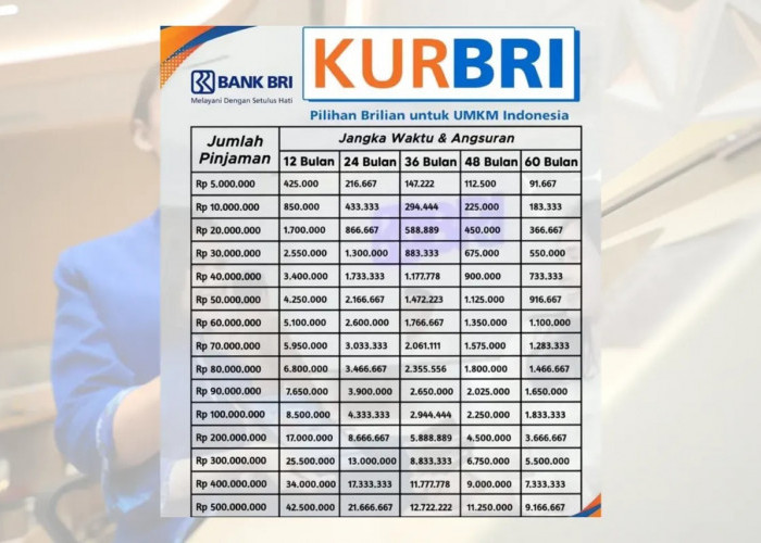 Limit Plafon Besar, Bisa Dicicil 5 Tahun, Bunga Hanya 3%! Cek Tabel Angsuran KUR BRI 2025 Terbaru Berikut Ini!