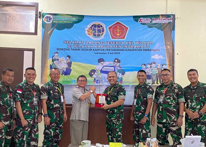 Perwira Siswa Seskoad Kuliah Kerja Lapangan di BPN Indramayu