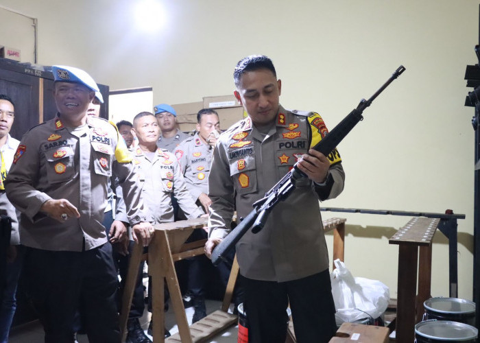 Kapolres Majalengka AKBP Indra Novianto Cek Gudang Senjata Api dan Ruang Barang Bukti