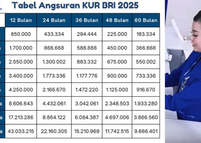 Ini Tabel Angsuran KUR BRI 2025 Pinjaman 500 Juta, Cicil Mulai 10 Jutaan dengan Tenor 5 Tahun Super Ringan