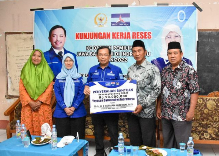 Reses di Indramayu, Herman Khaeron Bantu Yayasan Darun Nahwi