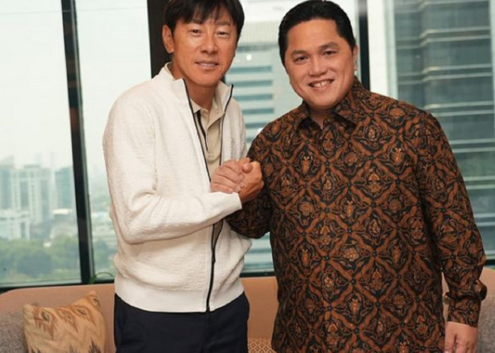 Erick Thohir Berikan Pujian Kepada Shin Tae-yong Atas Kontribusinya Selama Melatih Timnas Senior