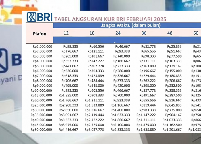 Simulasi Angsuran Dana Pinjaman KUR BRI 2025: Dari Rp1 Juta sampai Rp100 Juta, Syaratnya Mudah!