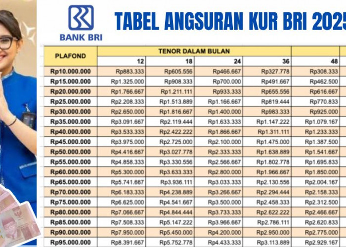 Pinjam BRI 50 Juta Angsuran 1 Jutaan, Simak Simulasi Kredit UMKM dan Tips Tenor Ideal 1 sampai 5 Tahun