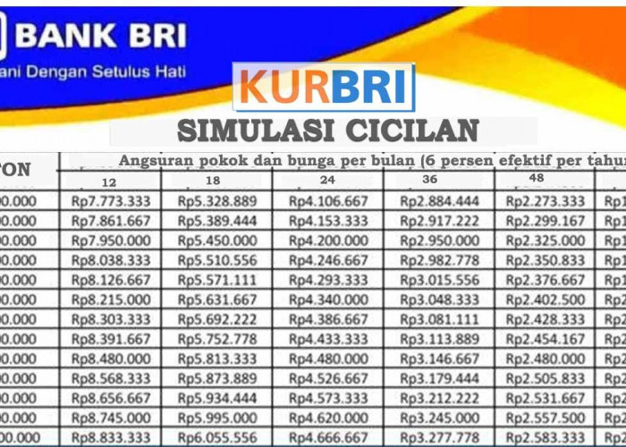 Pinjam KUR BRI Rp100 Juta, Cicilan Cuma Rp2 Jutaan per Bulan! Ini Simulasi Cicilan Lengkapnya