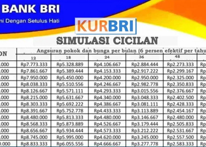 Berapa Cicilan Pinjaman KUR BRI 100 Juta? Begini Skema Angsuran Paling Ringan Terbaru dengan Tenor Panjang!