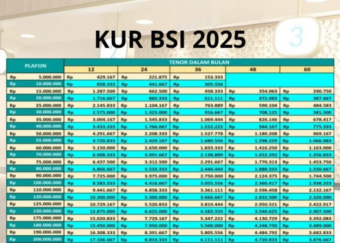 KUR BSI 2025 Terbaru: Pinjaman Rp10–100 Juta, Cek Syarat Mudah & Ini Tabel Angsuran Lengkapnya!