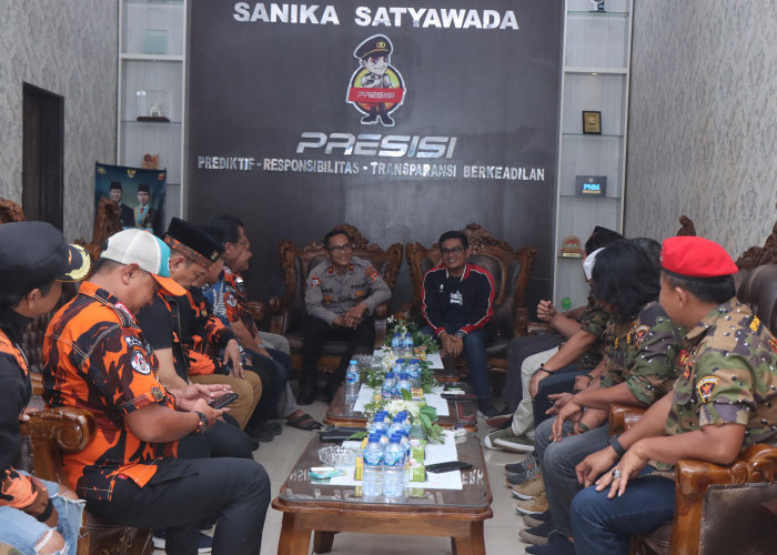 Polres Indramayu Prakarsai Deklarasi Damai Grib Jaya dan Pemuda Pancasila di Indramayu