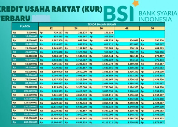 Rincian Pinjaman KUR BSI 500 Juta: Dapatkan Cicilan Rendah Tanpa Bunga, Berikut Skema Terbaru Angsurannya