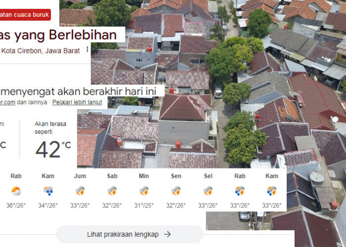 Google Berikan Peringatan Cuaca Buruk, Suhu Kota Cirebon Panas yang Berlebihan, Begini Penjelasan BMKG