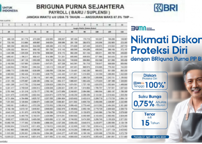 Tabel Pinjaman Kredit untuk Pensiunan ASN, TNI, POLRI, dan BUMN dari Bank BRI, Cicilan Mulai dari Rp750 Ribu