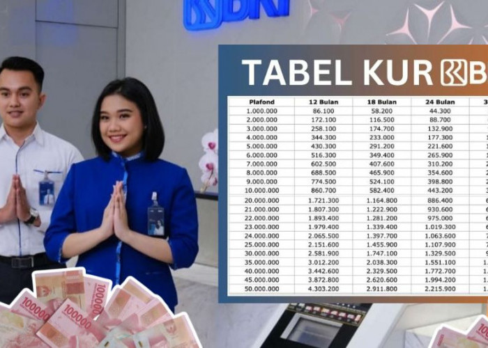 Pinjaman Modal Usaha Dana KUR BRI Rp20 Juta, Ini Tabel Angsuran Tenor 1-5 Tahun dan Cara Pengajuannya 