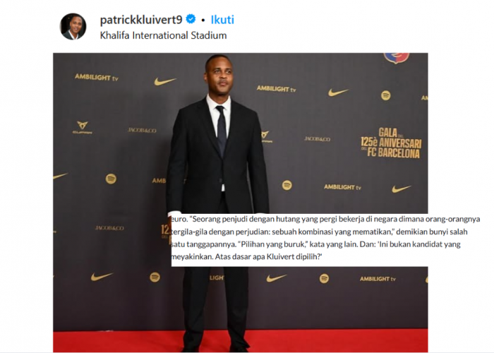 Media Belanda Soroti Respon Negatif Netizen Indonesia Soal Pengangkatan Patrick Kluivert sebagai Pengganti STY