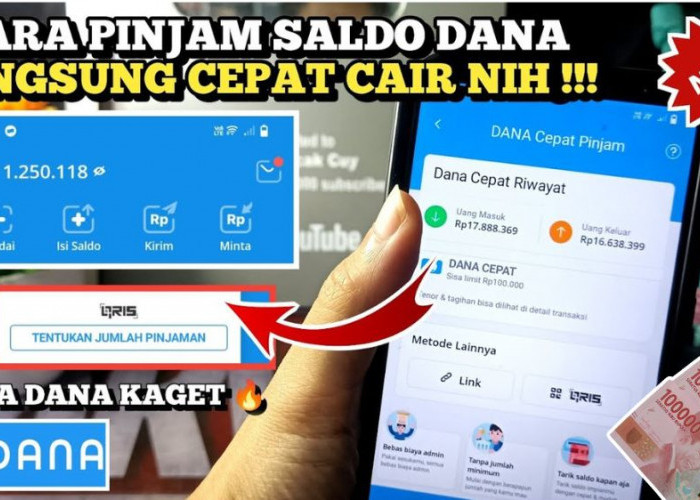 Cara Baru Pinjam Saldo Rp1.250.000 di DANA, Cair Hitungan Menit ke e-Wallet, Tanpa Dana Paylater dan Tanpa KTP