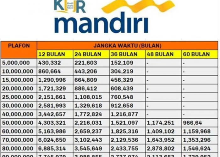 Angsuran Mulai Rp800 Ribu Bisa Dapat Pinjaman Di KUR Mandiri Sampai Rp500 Juta Hanya Dengan KTP Saja! 