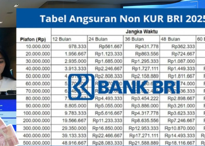 Simak Tabel Pinjaman BRI Non KUR 2025 Hingga 500 Juta dengan Rincian Lengkap Angsuran dan Syarat Kredit    