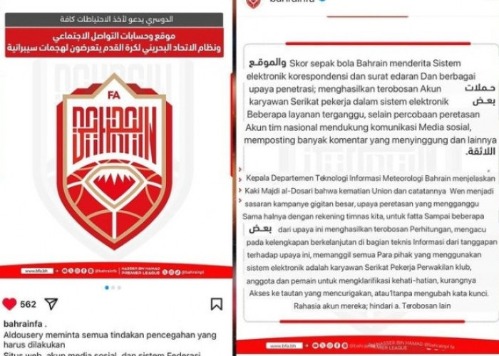 Tahan Imbang Indonesia Bahrain Jadi Sasaran Serangan Siber, Pasca Pertandingan Kontoversi Wasit Timur Tengah